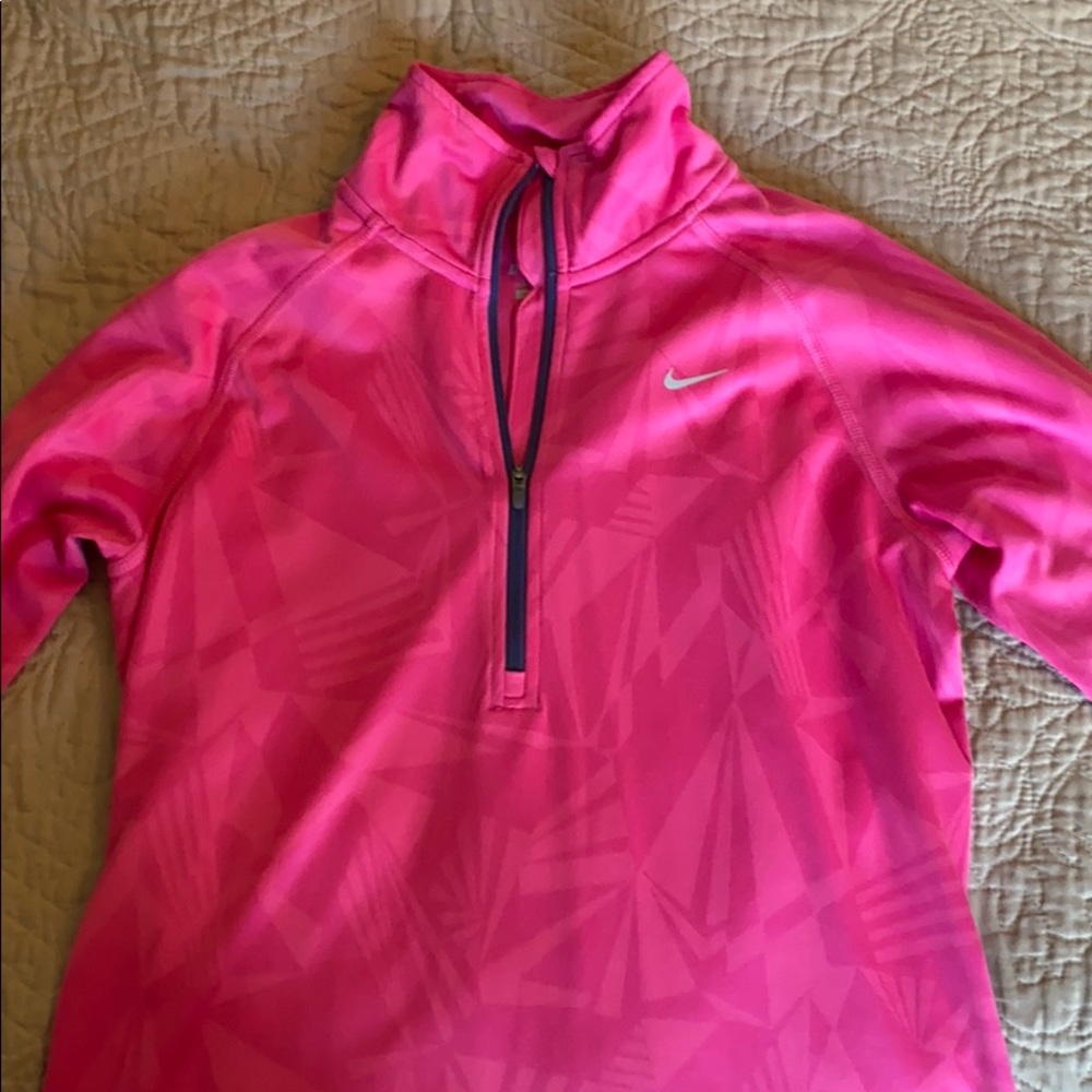 Pink nike quarter zip